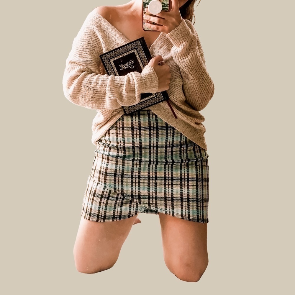 NWOT Altar'd State‎ Academia Plaid Mini Skirt M